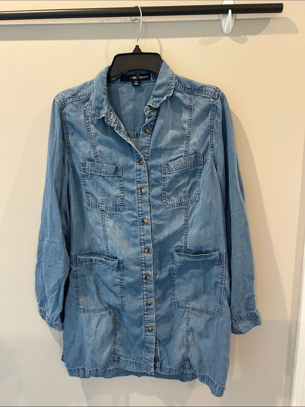 Denim 24/7 Light Blue Longline Denim Jacket